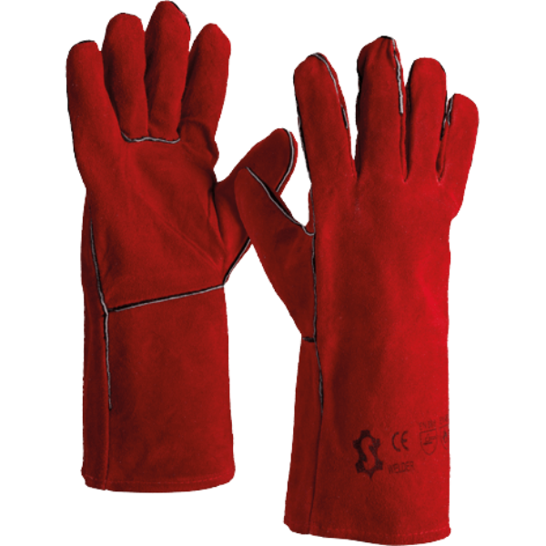 Welders Gauntlets Red Safety Gloves