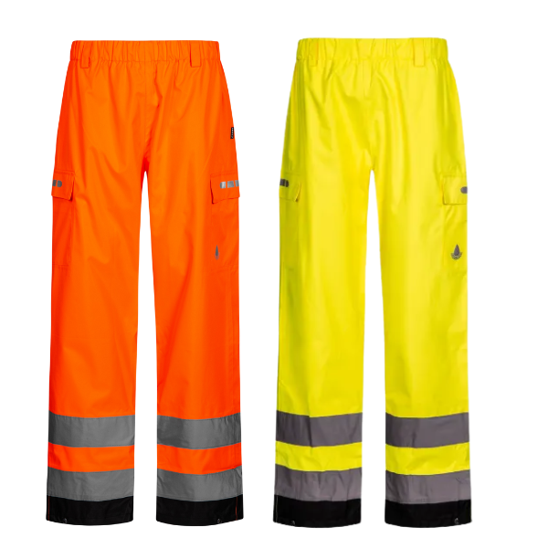 Lyngsoe Breathable Hi-Vis Rain Trousers Fox 6052