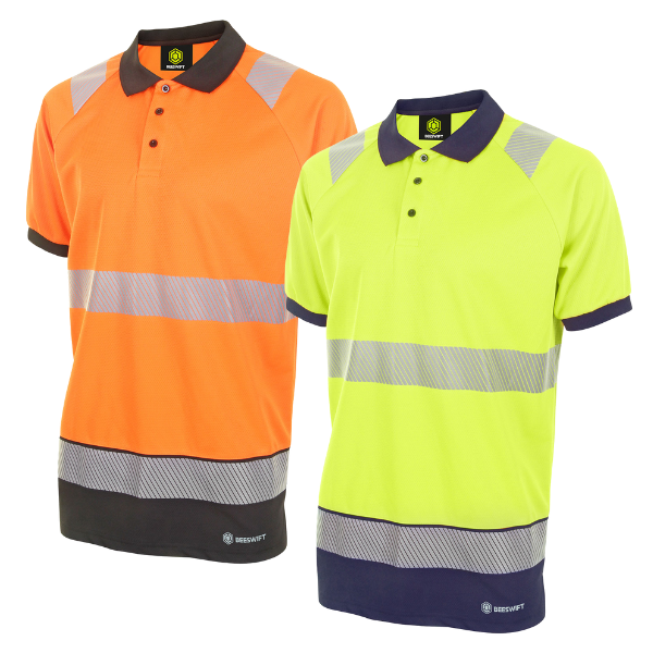 Hi-Vis Two Tone Short Sleeve Polo Shirt